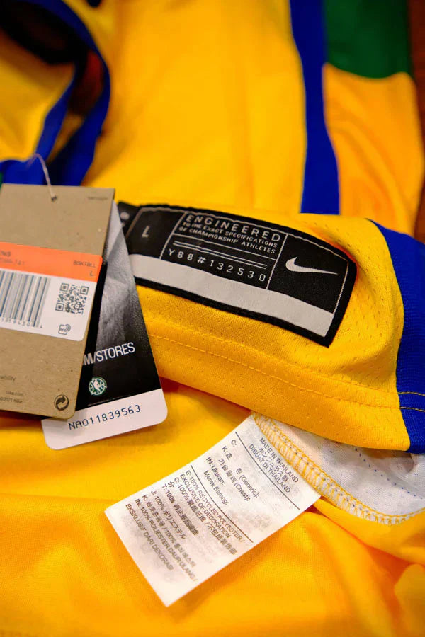 Regata Seleção Brasileira Basquete + Patch CBB e Copa do Mundo 2023 Yago 2 - Amarela