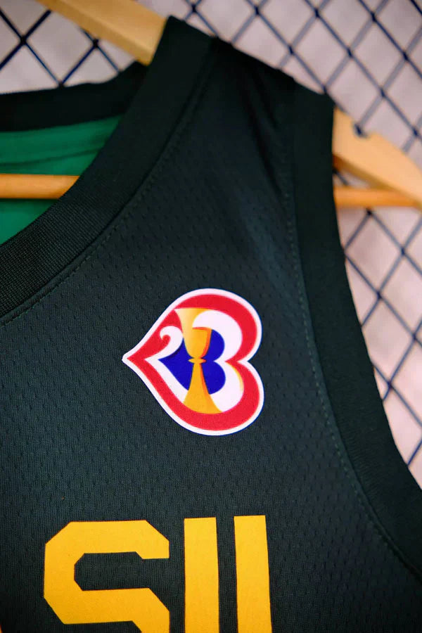 Regata Seleção Brasileira Basquete + Patch CBB e Copa do Mundo 2023 Yago 2 - Verde