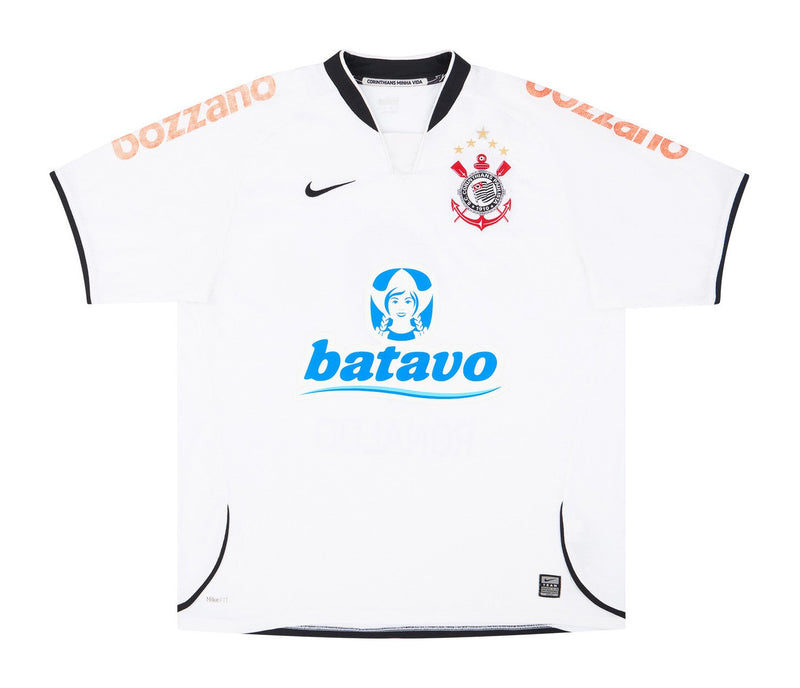 Camisa Corinthians Home 09/10 s/n° Torcedor Nike Masculina - Branca