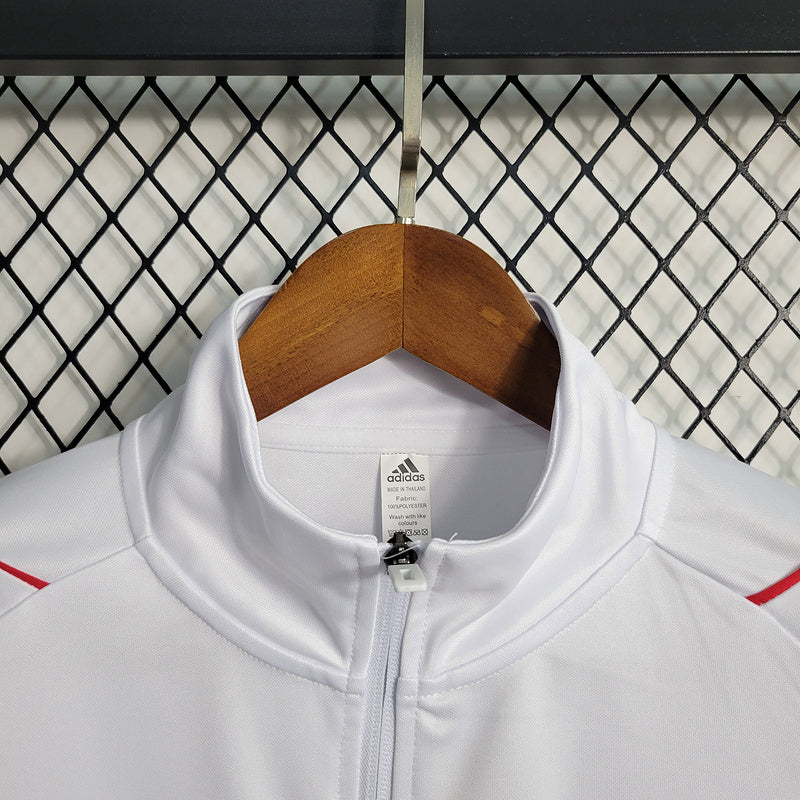 Blusa São Paulo Treino Ziper inteiro 23/24 - Branco