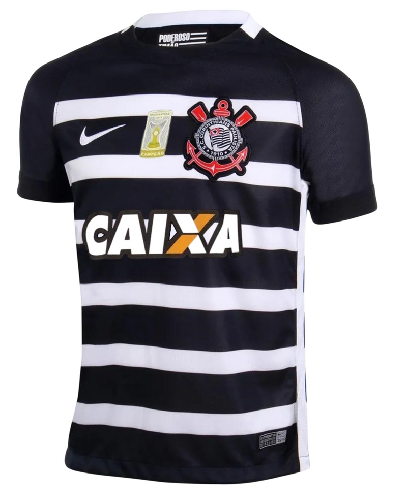 Camisa Corinthians Away 16/17 s/n° Torcedor Nike Masculina - Preta e Branca