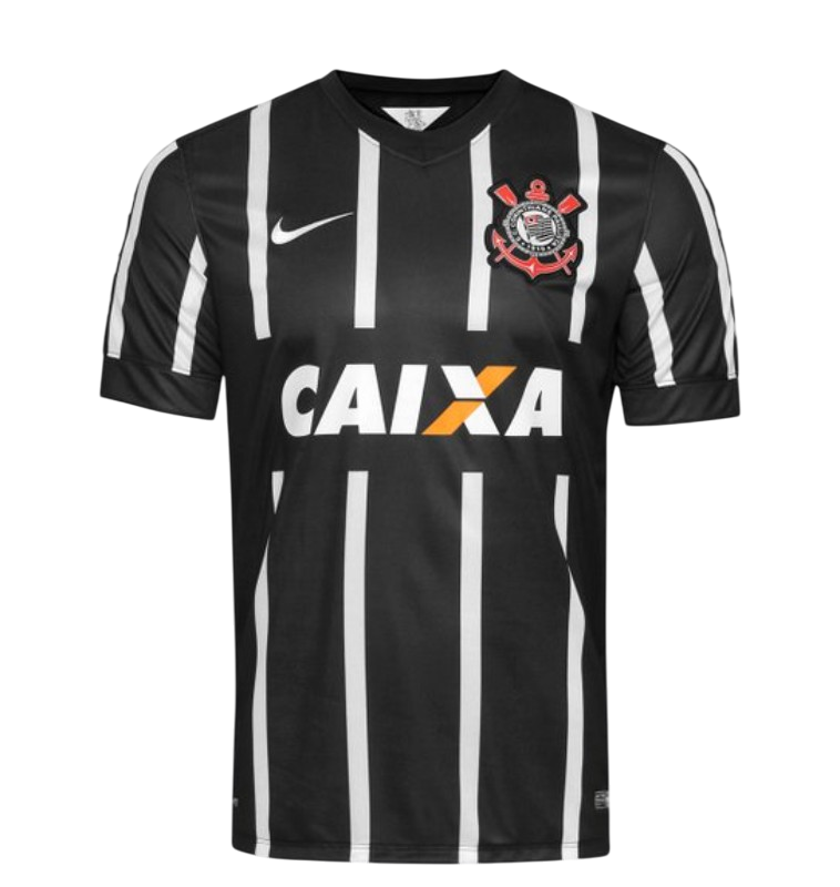 Camisa Corinthians Away 14/15 s/n° Torcedor Nike Masculina - Preta e Branca