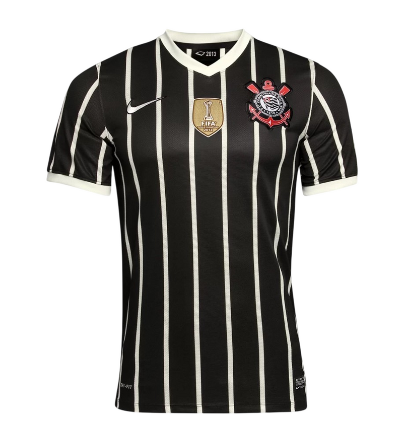 Camisa Corinthians Away 13/14 s/n° Torcedor Nike Masculina - Preta e Branca