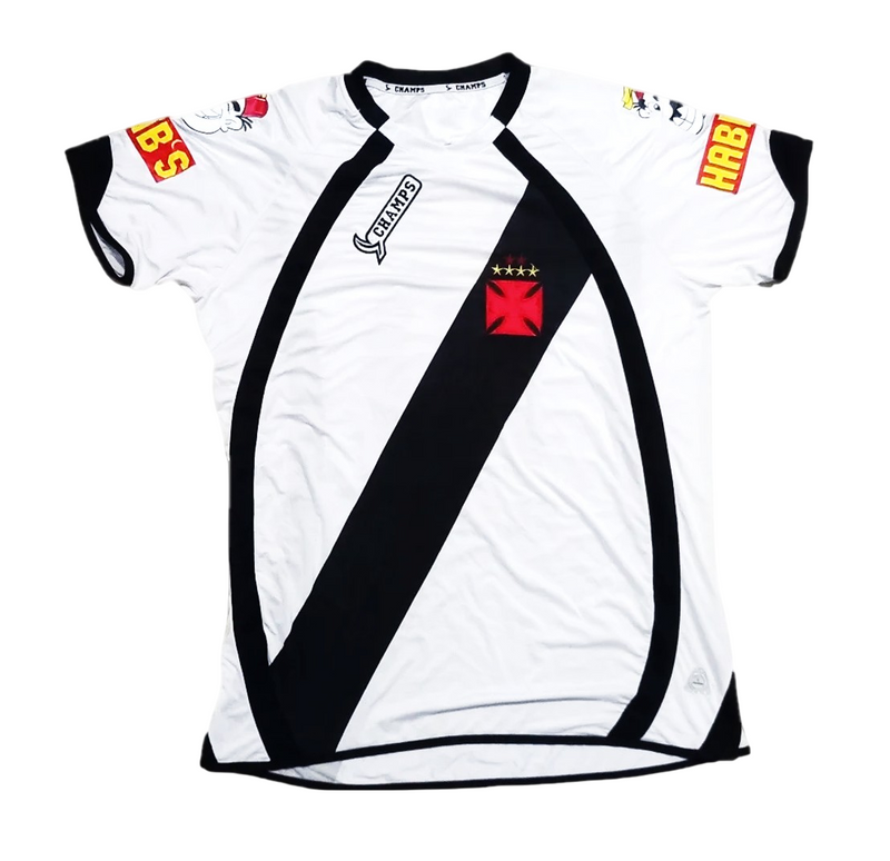 Camisa CR Vasco da Gama Away 09/10 s/n° Torcedor Champs Masculina - Branca