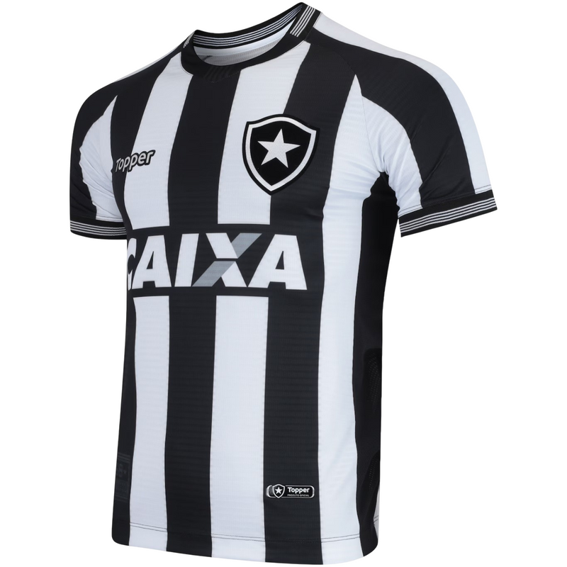 Camisa Botafogo Home 18/19 s/n° Torcedor Topper Masculina - Preta e Branca